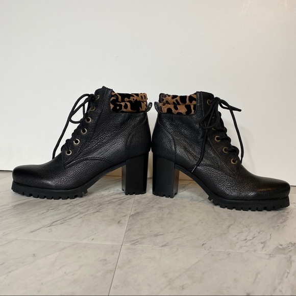 New! Kelsi Dagger Brooklyn Trek Lace Up Heeled Bootie 10 - Picture 6 of 14